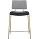 Brinley 36.75 inch Gold / Nightfall Black / Chacha Grey Counter Stool